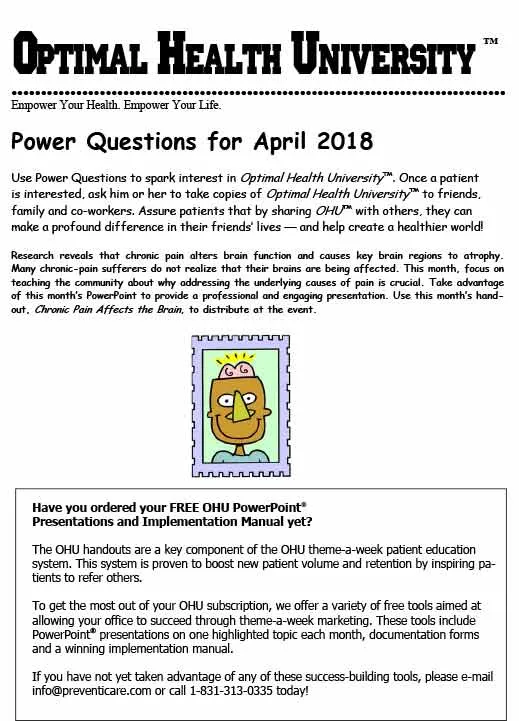 April 2018 Patient Quarterly