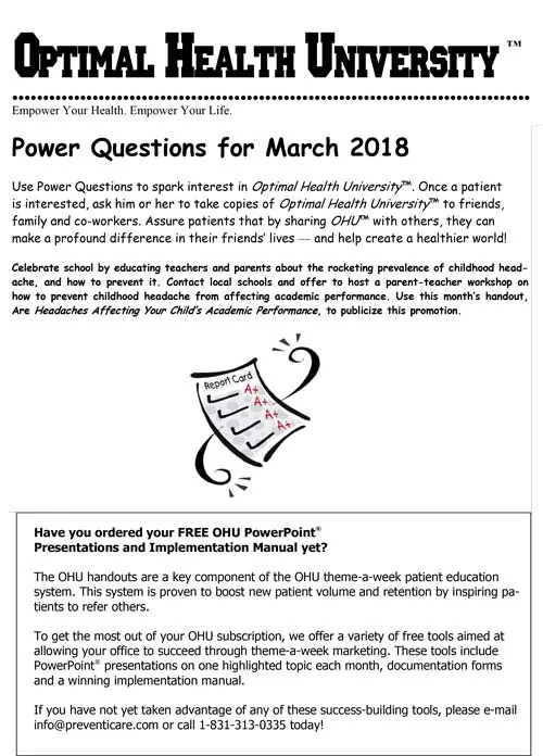 March 2018 Patient Quarterly